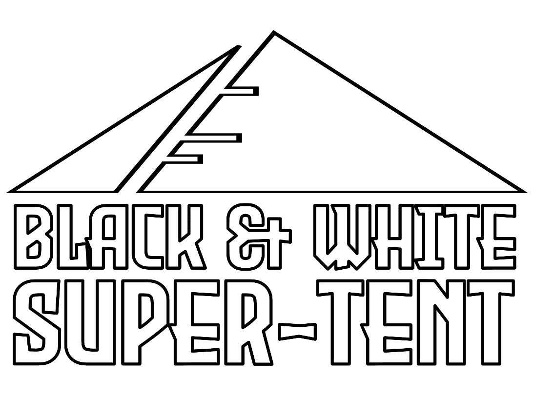 BLACK & WHITE SUPER-TENT logo